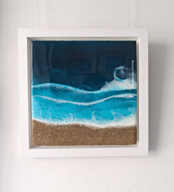 - a , wood Sculpture by Andrea Ganoczyova, measuring 30 x 30 cm (H x W) framed at 38 x 38 cm £285